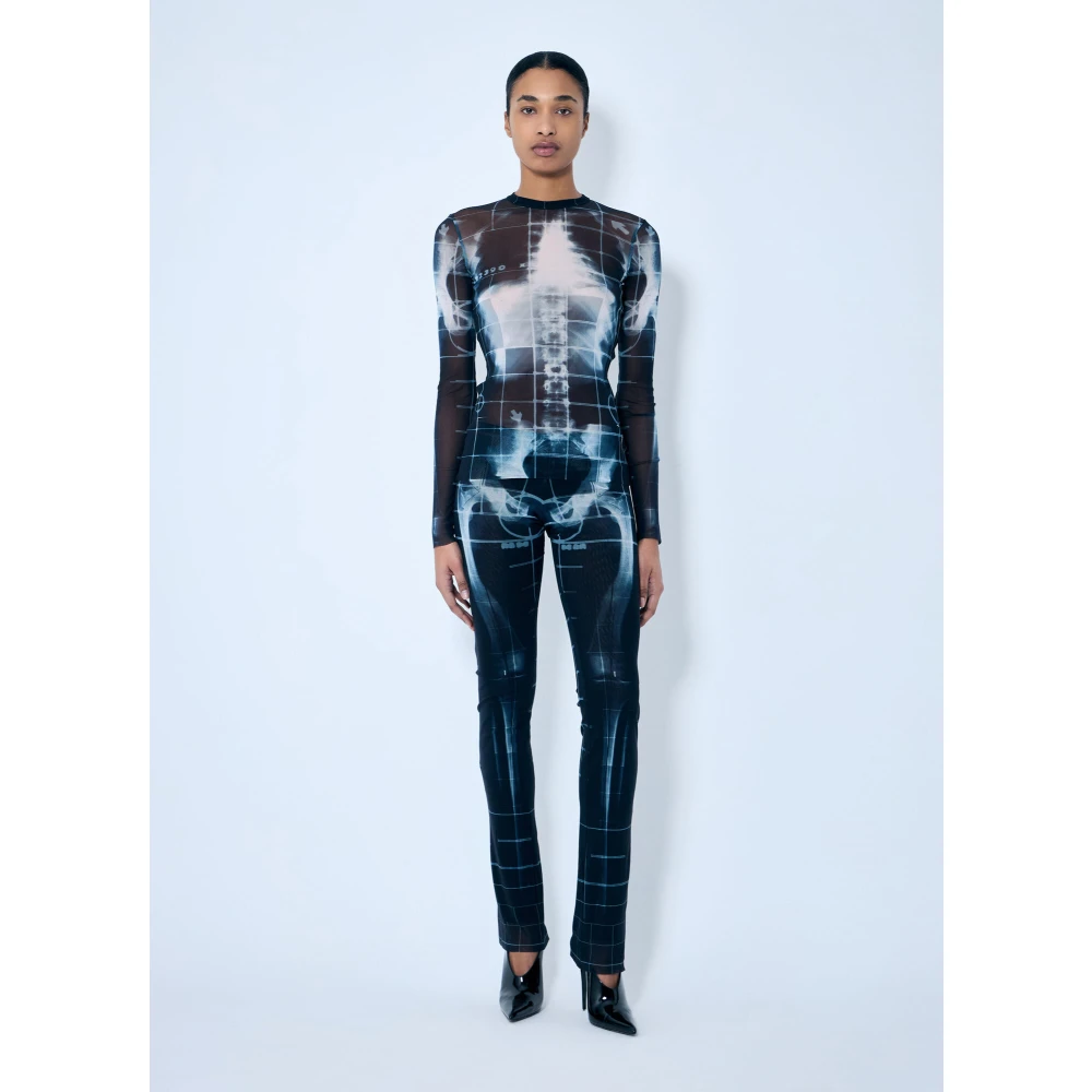 Jean Paul Gaultier Squeletor Mesh Broek Black Dames