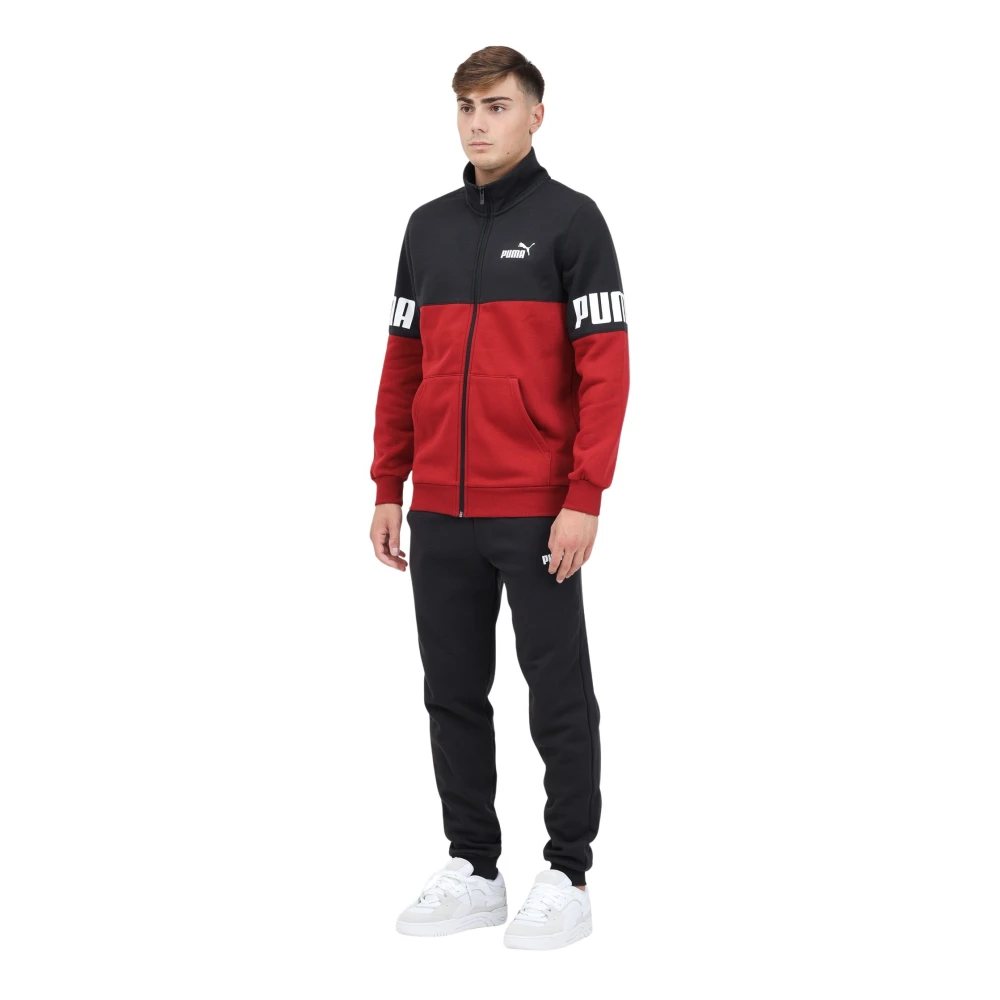 Puma Zwart en rood trainingspak set Multicolor Heren