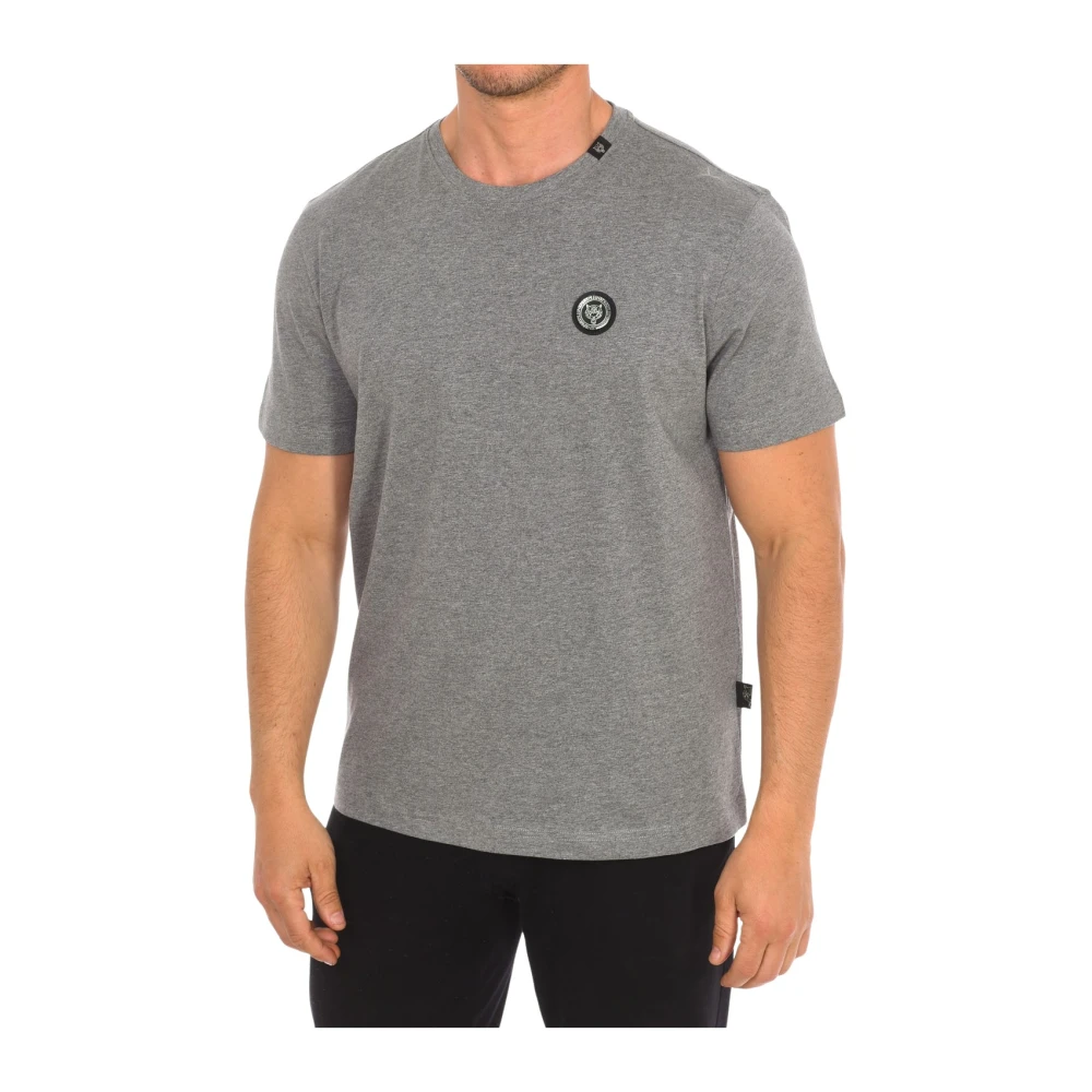 Plein Sport Men's Gray T-Shirts, S, Short Sleeve T-Shirt With Claw Print