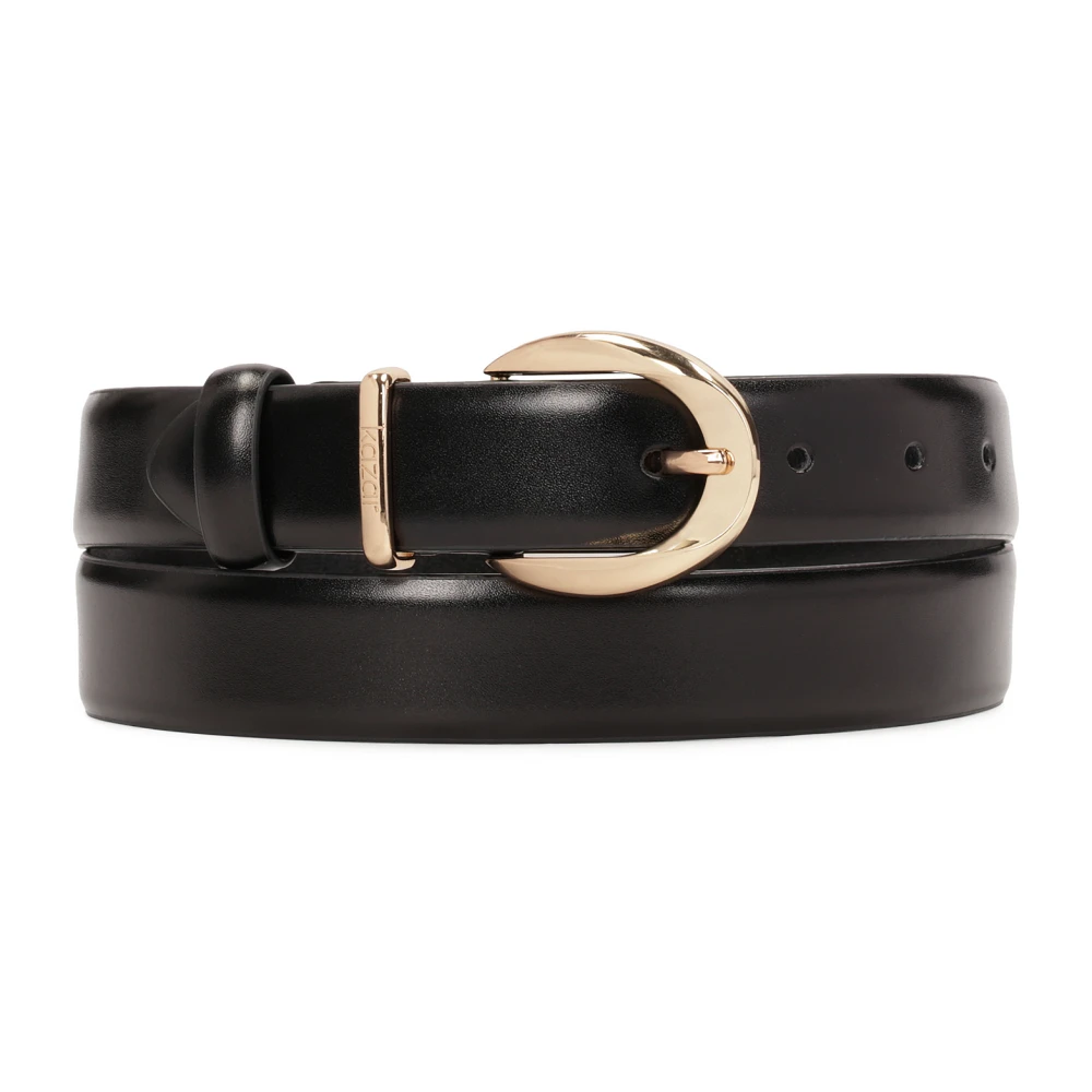 Kazar Zwarte riem met minimalistische gesp Black Dames