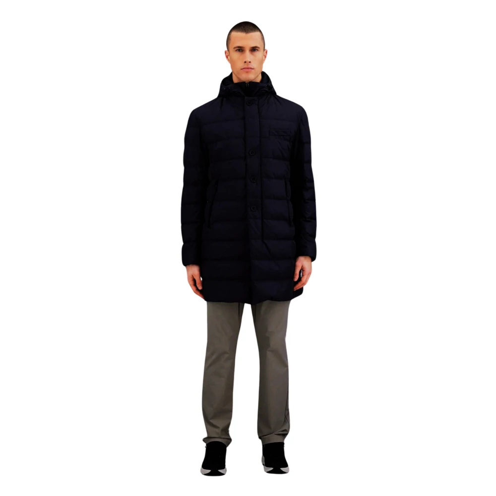 Herno Zwarte Windstopper Jas Slim Fit Black Heren