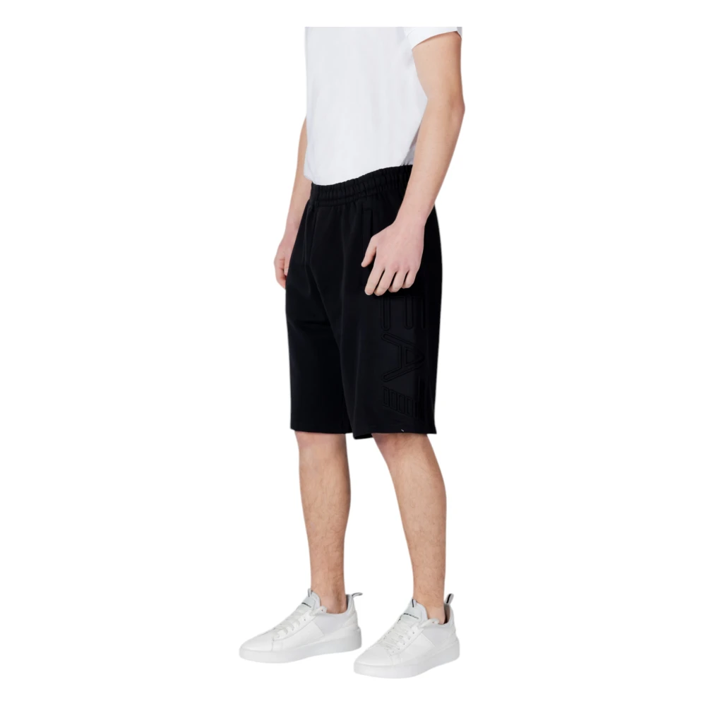 Emporio Armani EA7 Stijlvolle heren sport Bermuda shorts Black Heren