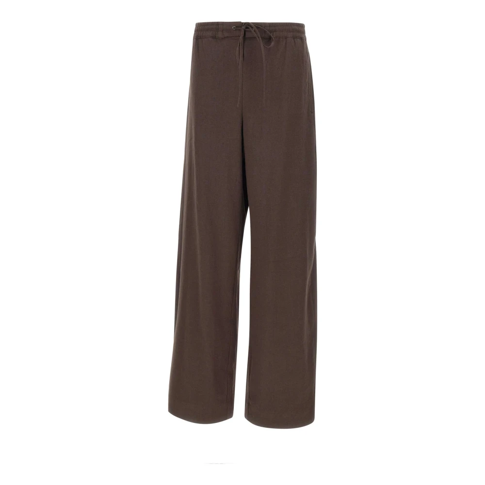 Vince Women's Brown Wide Trousers - Wide Trousers - L - Trousers
