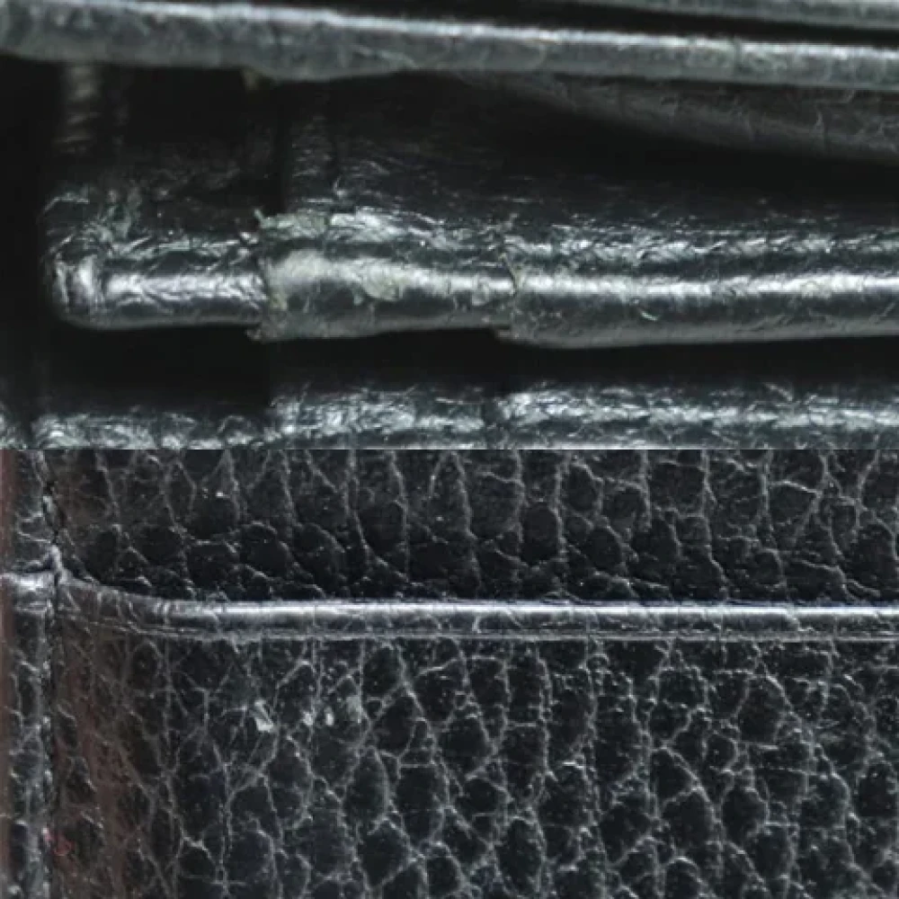 Gucci Vintage Pre-owned Leather wallets Black Dames