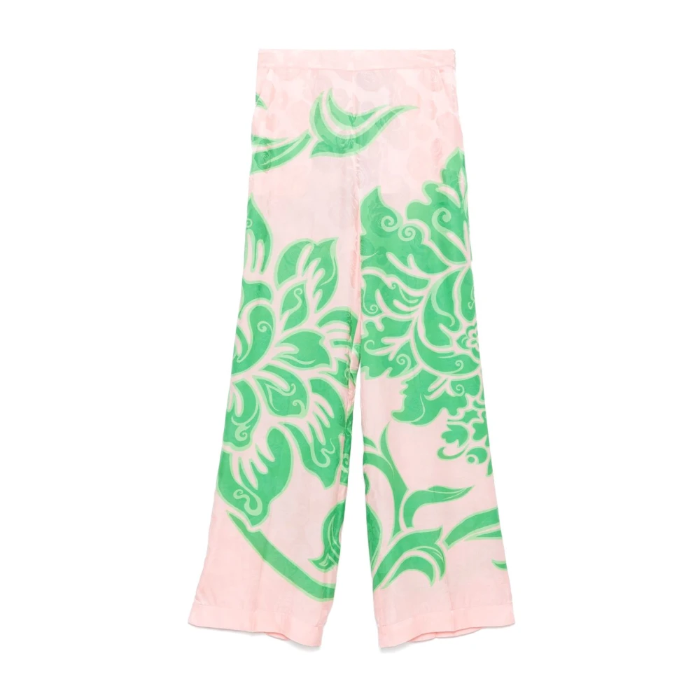 ETRO Luxe Roze Groene Broek Multicolor Dames