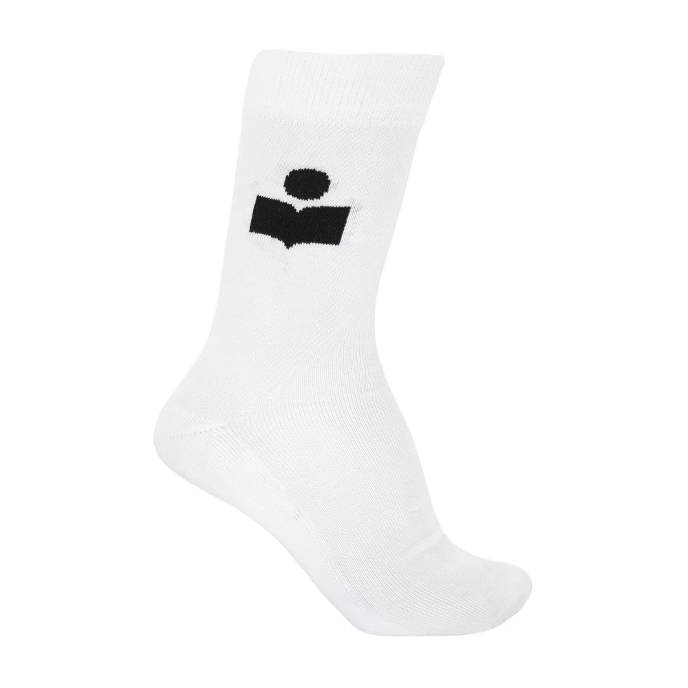 Isabel Marant Men's White Siloki Socks - Socks - One Size - Underwear