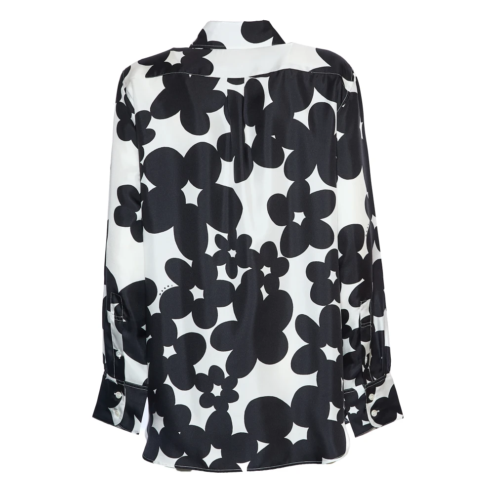 Marni Zwarte Zijden Shirt Verhoog Garderobe Black Dames