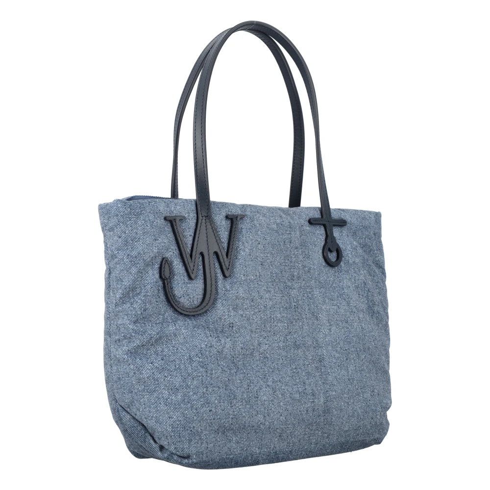 JW Anderson Blauwe Anker Denim Tote Tas Blue Unisex