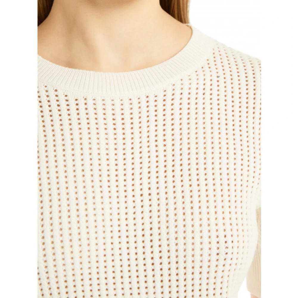 Max Mara Viscose trui met visneteffect White Dames