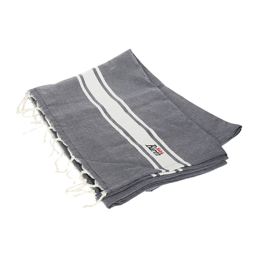 MC2 Saint Barth Blauwe franje strandhanddoek Blue Unisex