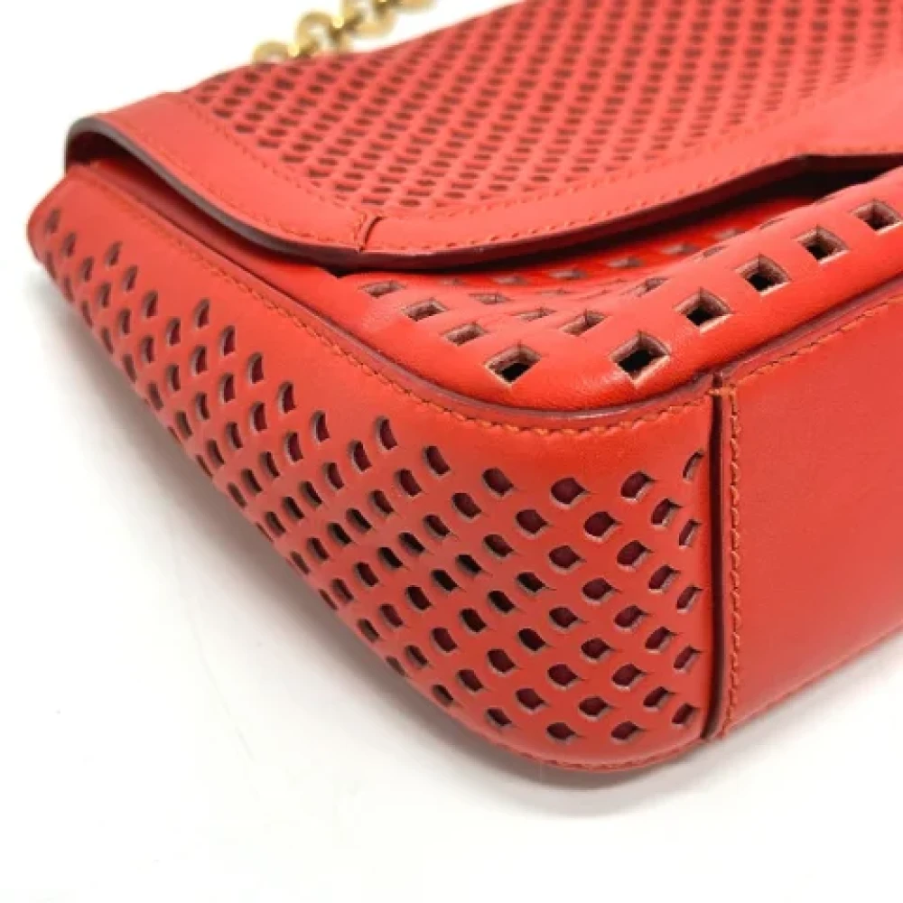 Salvatore Ferragamo Pre-owned Leather shoulder-bags Red Dames