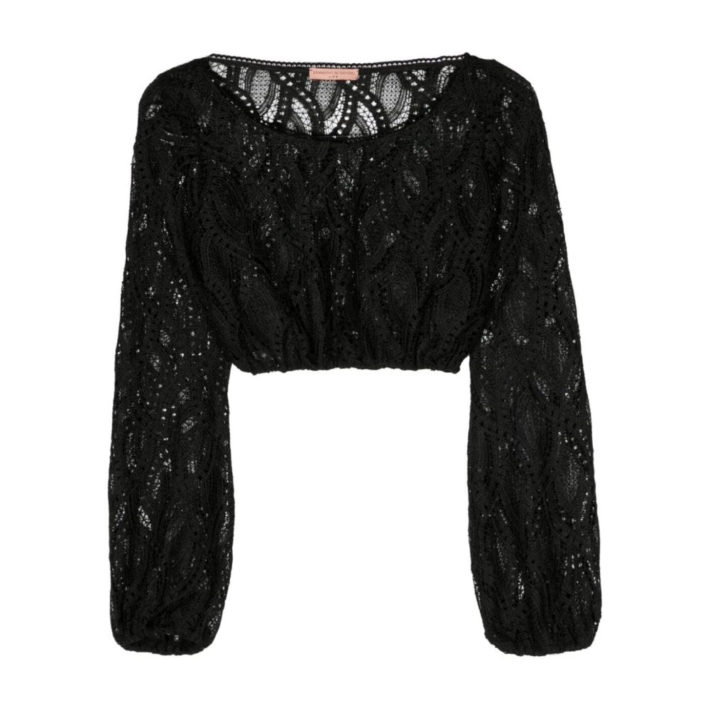 Ermanno Scervino Stijlvolle Zwarte Top voor Vrouwen Black Dames