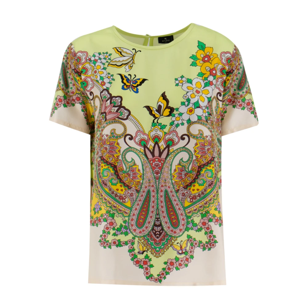 ETRO Bloemenprint Elegant Wit Top Multicolor Dames