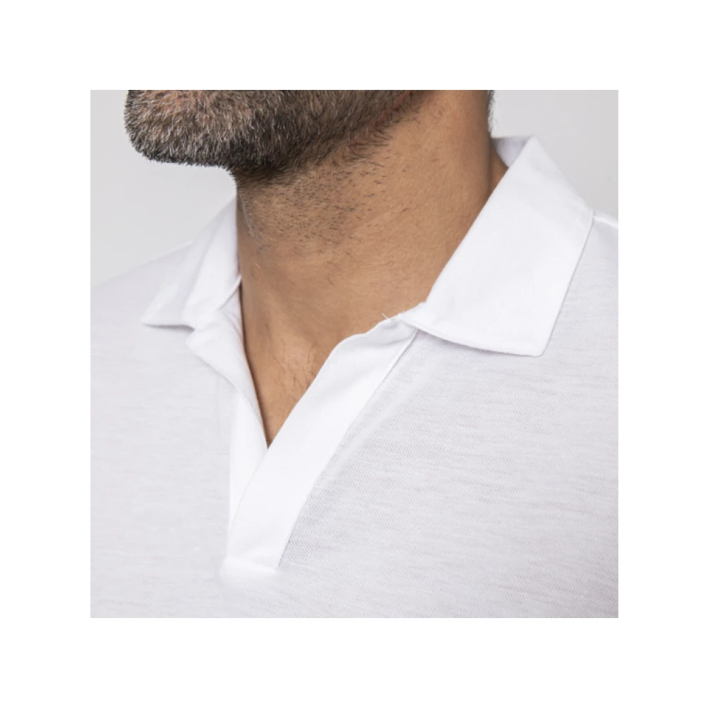 Gran Sasso Wit Polo Shirt White Heren