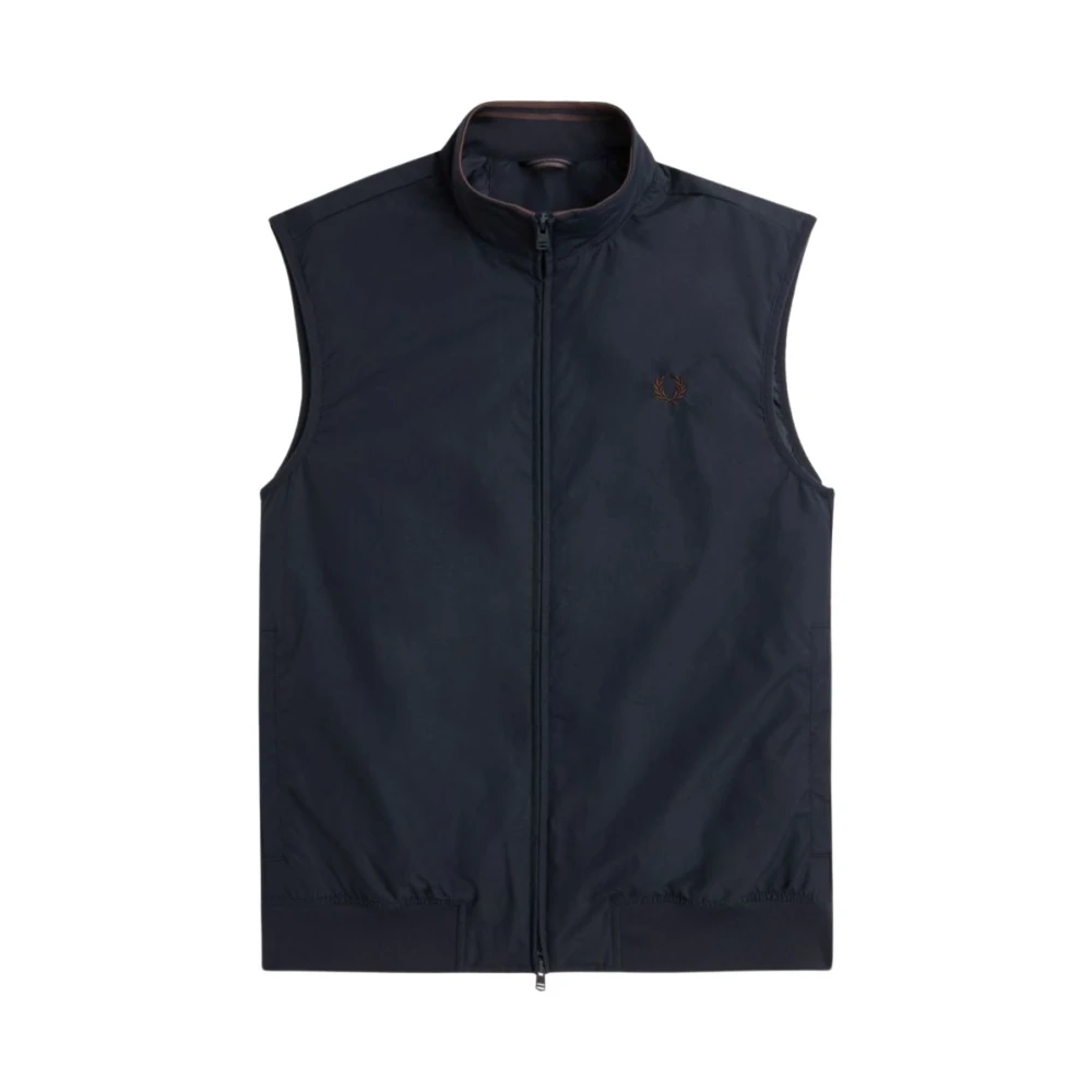 Fred Perry Brentham Mouwloze Jas Blue Heren