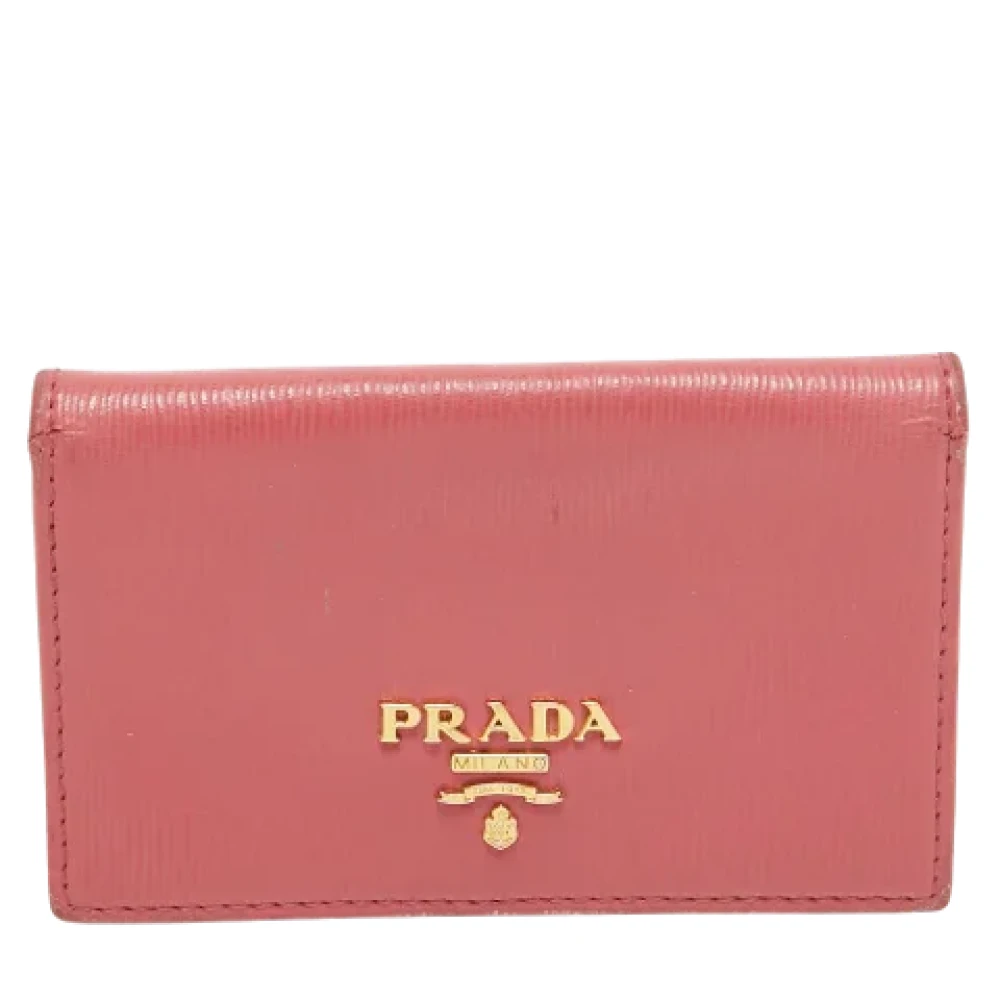 Prada Vintage Pre-owned Leather wallets Pink Dames