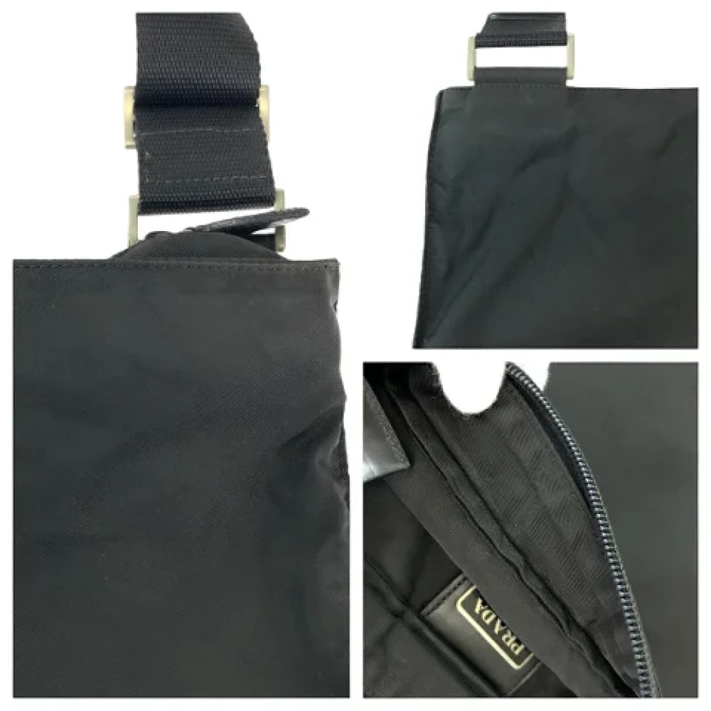 Prada Vintage Pre-owned Canvas prada-bags Black Dames