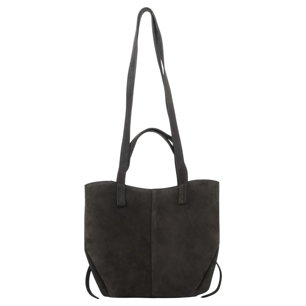 Estro Women's Brown Shoulder Bags, One Size, Handbag With Long Handles In Premium Italian Velour