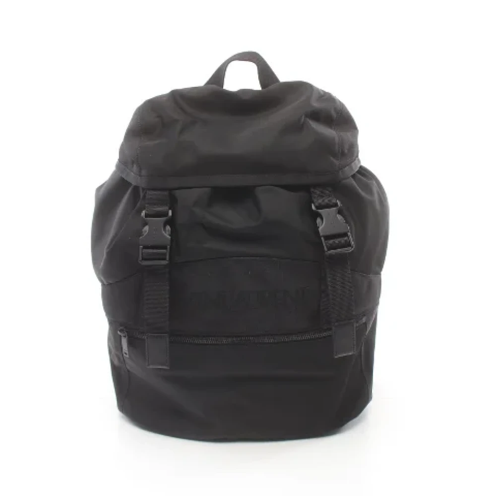 Yves Saint Laurent Vintage Pre-owned Canvas backpacks Black Dames