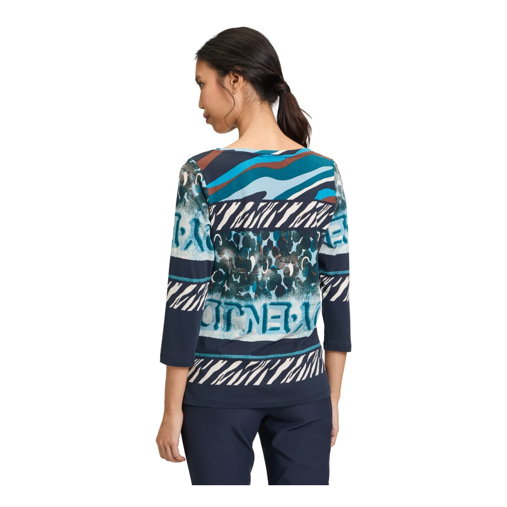 Betty Barclay Gestreept U-hals T-shirt Multicolor Dames