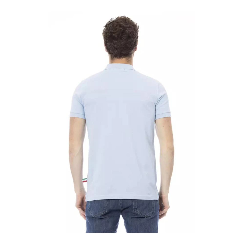 Baldinini Geborduurde polo shirt Blue Heren