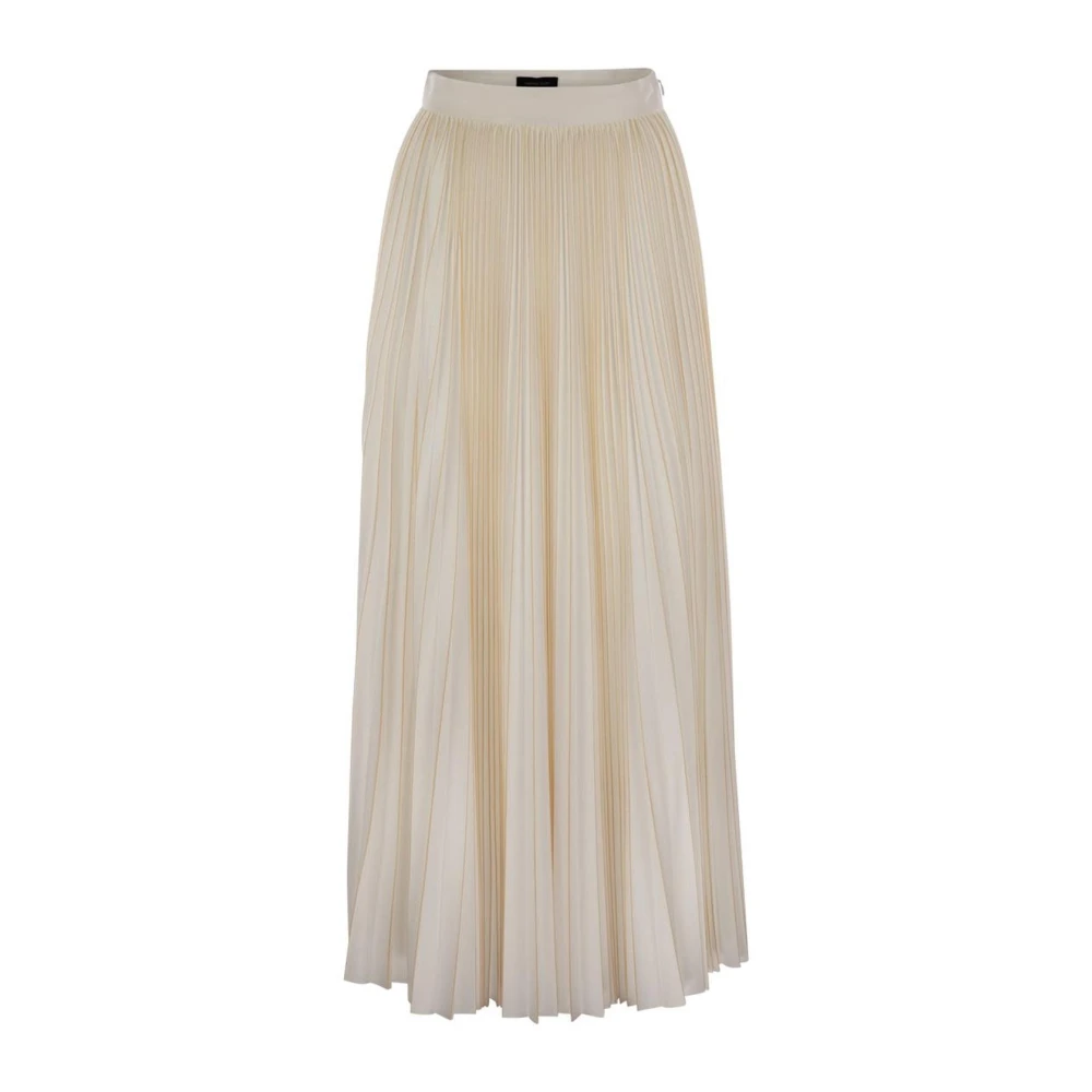 Fabiana Filippi Beige Maxi Skirts, Female, 2XS, Pleated Midi Skirt