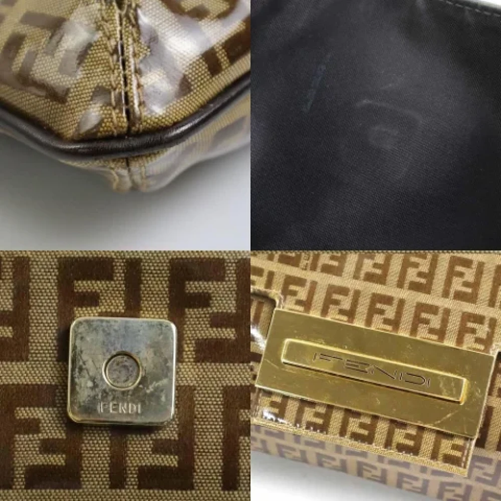 Fendi Vintage Pre-owned Fabric shoulder-bags Brown Dames