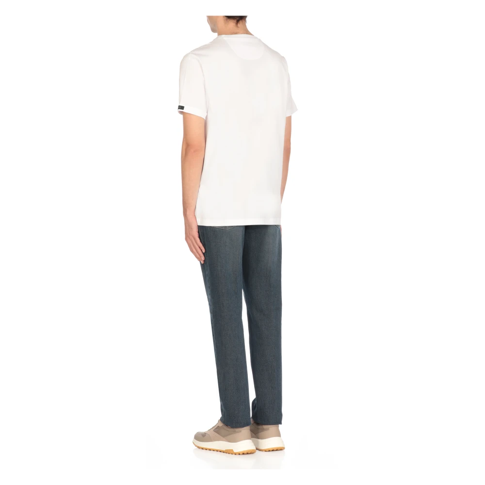 Fay Witte Crewneck T-shirt en Polo White Heren