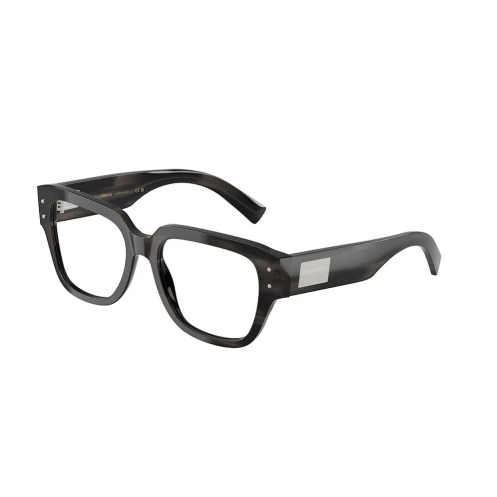 Dolce & Gabbana Men's Gray Square Optical Frame - Glasses - 52 Mm - Accessories