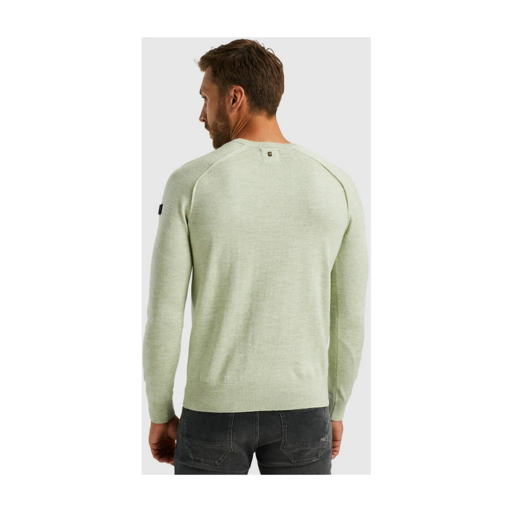 PME Legend R-neck Pullover Soft Blend Sweater Green Heren