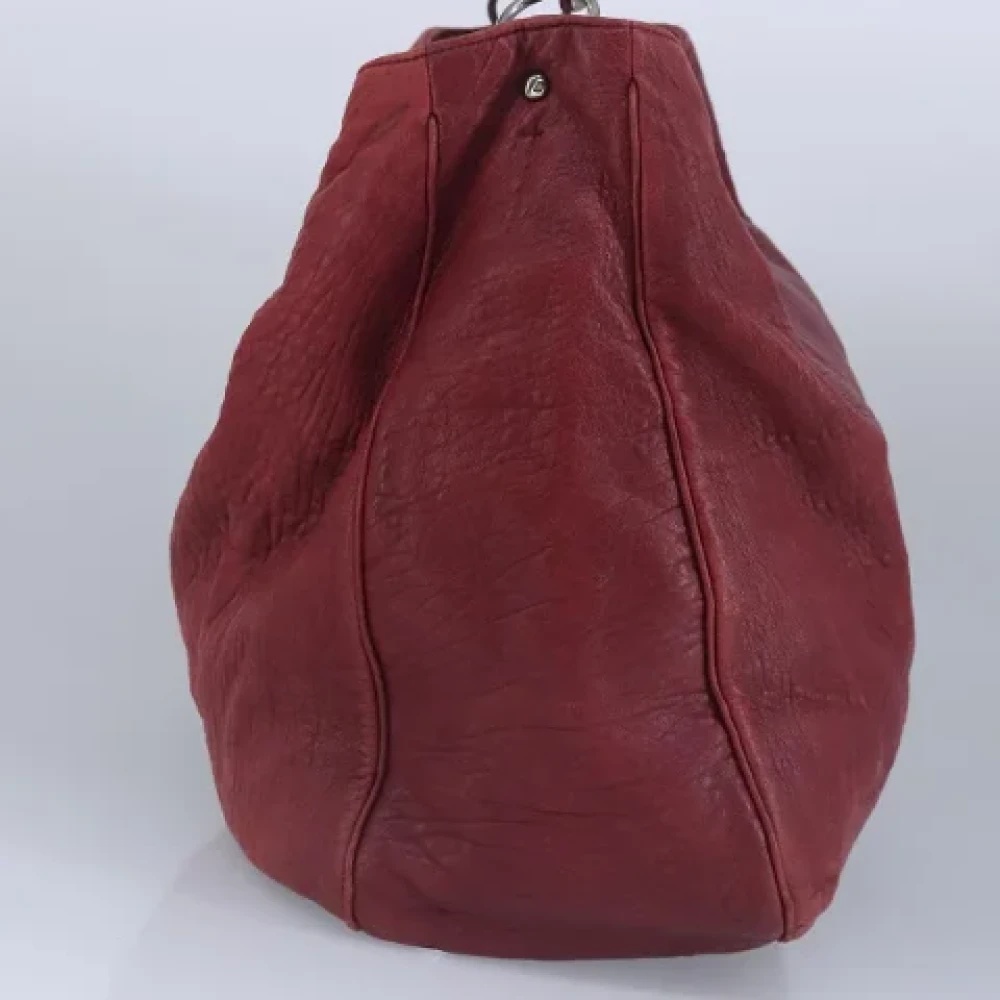Saint Laurent Vintage Pre-owned Leather handbags Red Dames