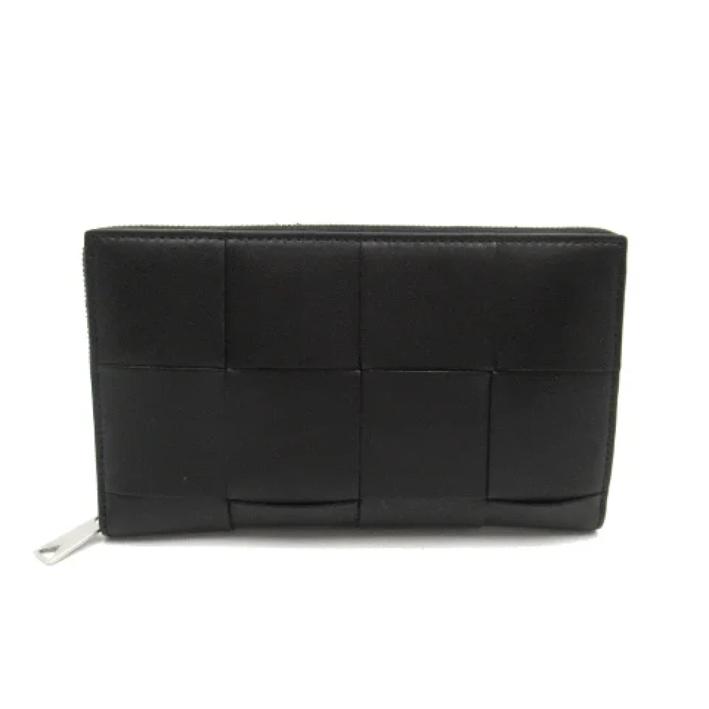 Bottega Veneta Vintage Pre-owned Leather wallets Black Dames