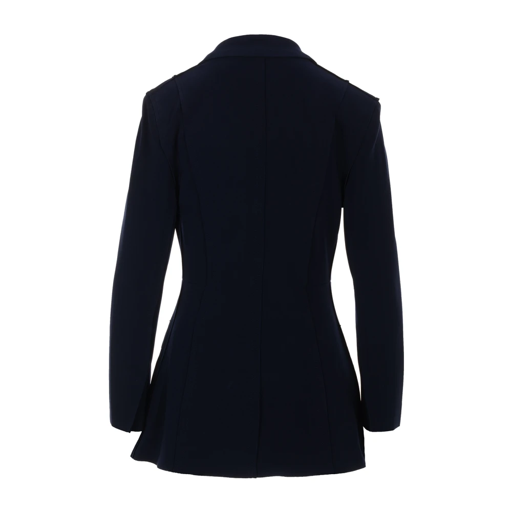 Norma Kamali Blauwe Boy Fit Jas Blue Dames
