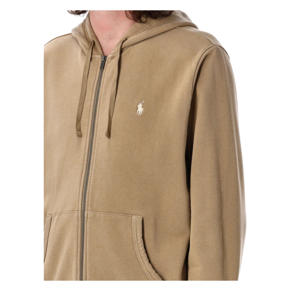 Ralph Lauren Full-Zip Hoodie Beige Heren