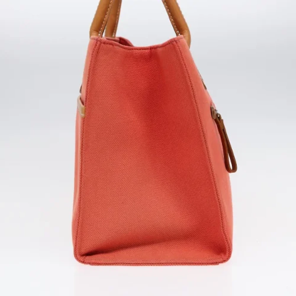 Burberry Vintage Pre-owned Canvas handbags Orange Dames