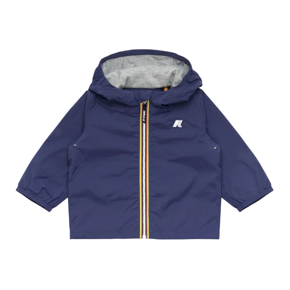 K-Way Unisex Blue Stretch Nylon Jersey Jacket