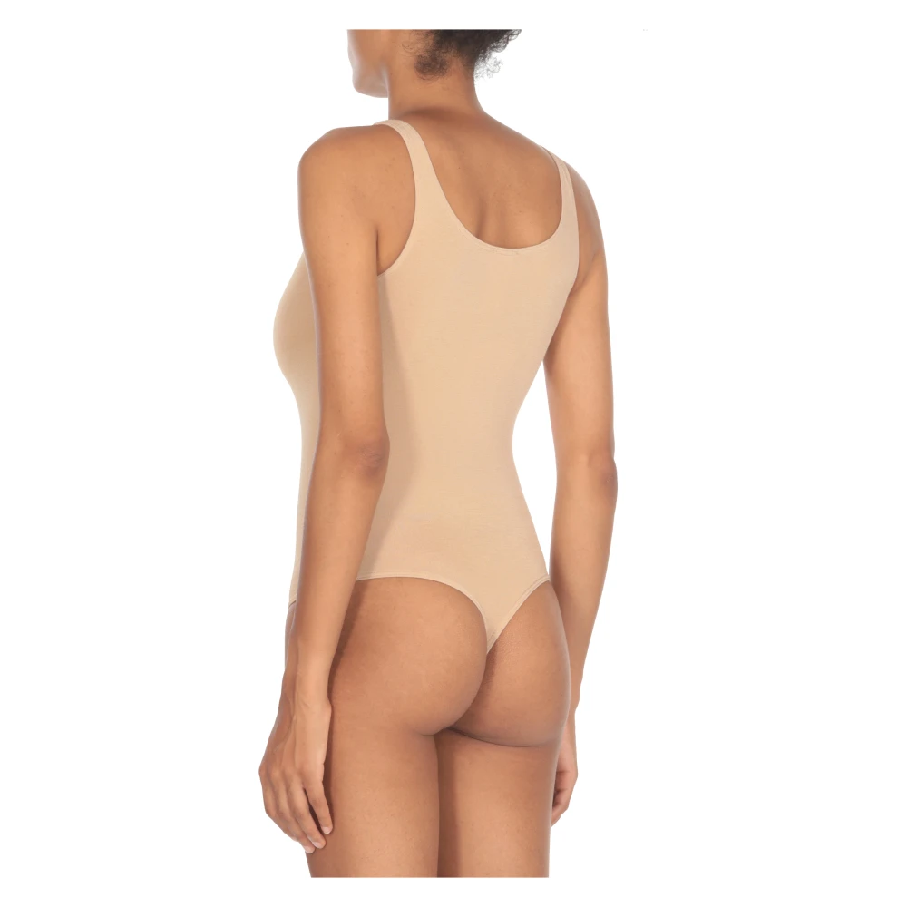 Wolford Beige Mouwloze Katoenen Top Beige Dames