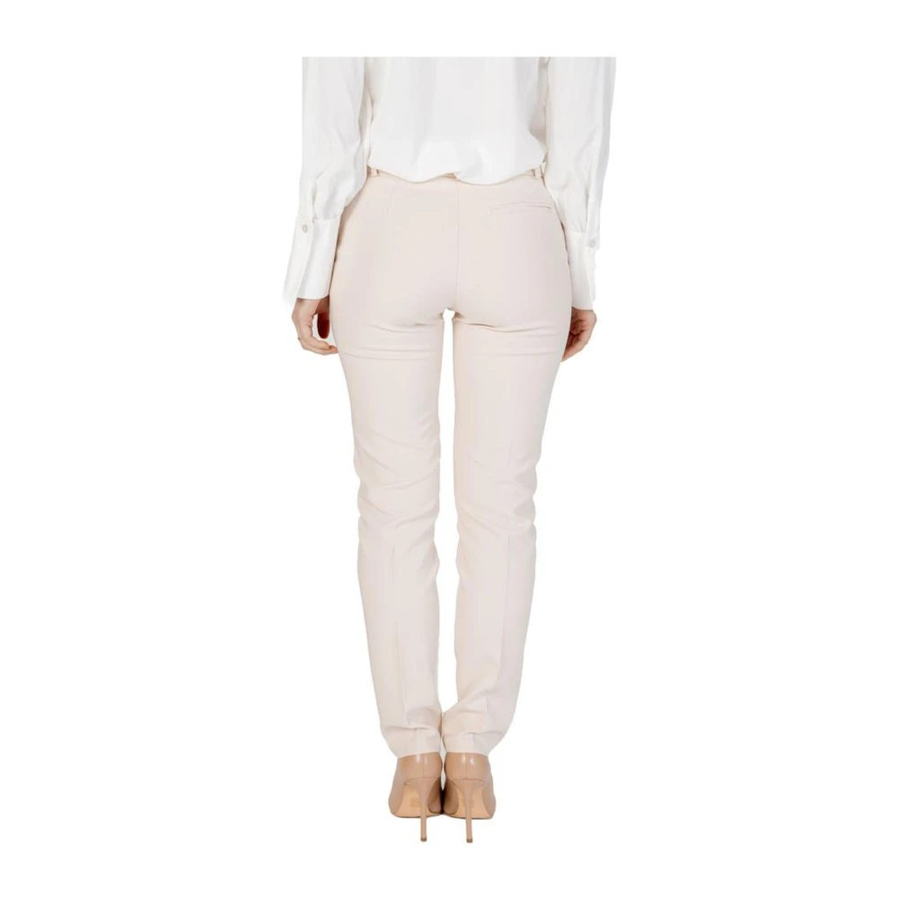 RINASCIMENTO Bootcut Polyester Broek met Elastaan Beige Dames