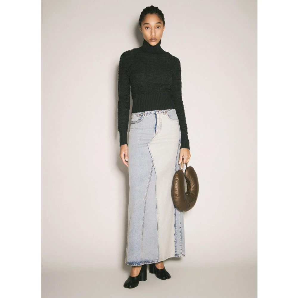 MM6 Maison Margiela Panel Denim Rok Blue Dames