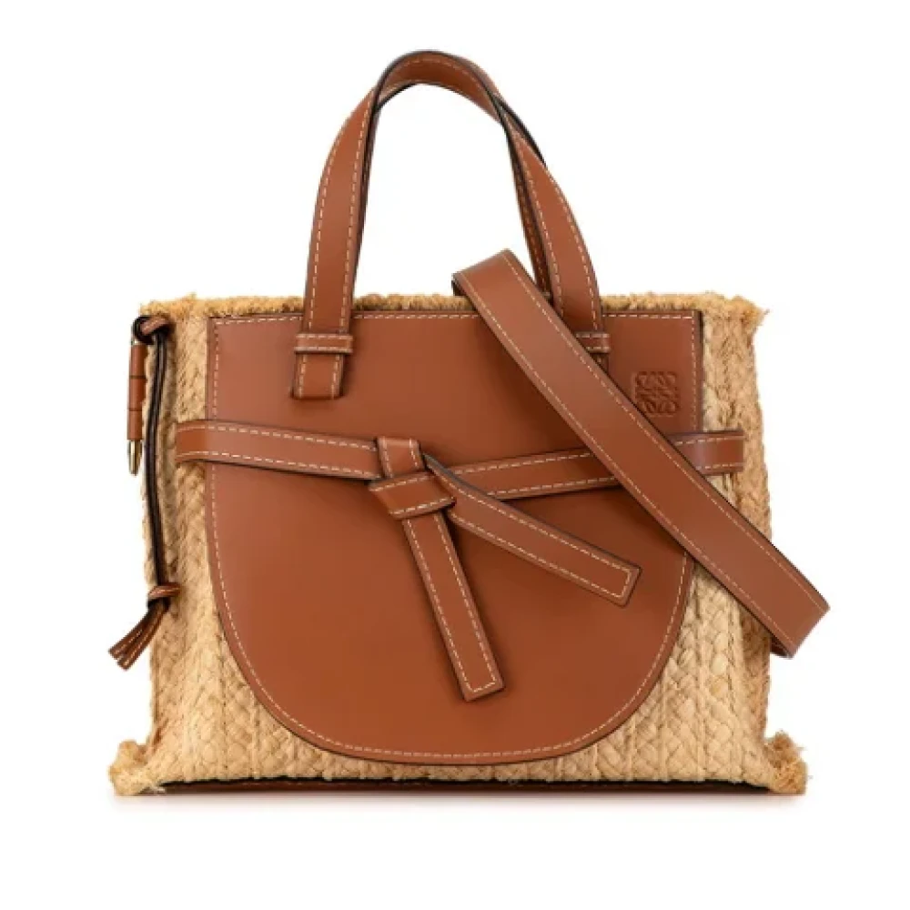 Loewe Pre-owned Leather handbags Brown Dames