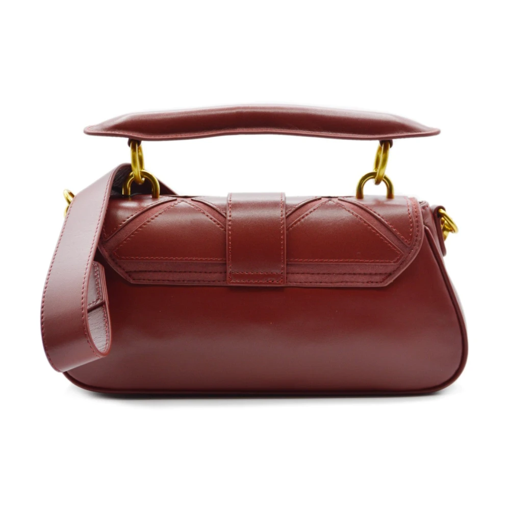 La Carrie Leren Suède Handtas Geborduurd Red Dames