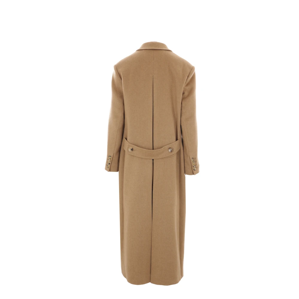 Max Mara Bruine Dubbel-Borst Kamelenjas Brown Dames