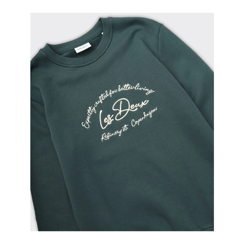 Les Deux Groene Camden Crewneck Sweatshirt Green Heren