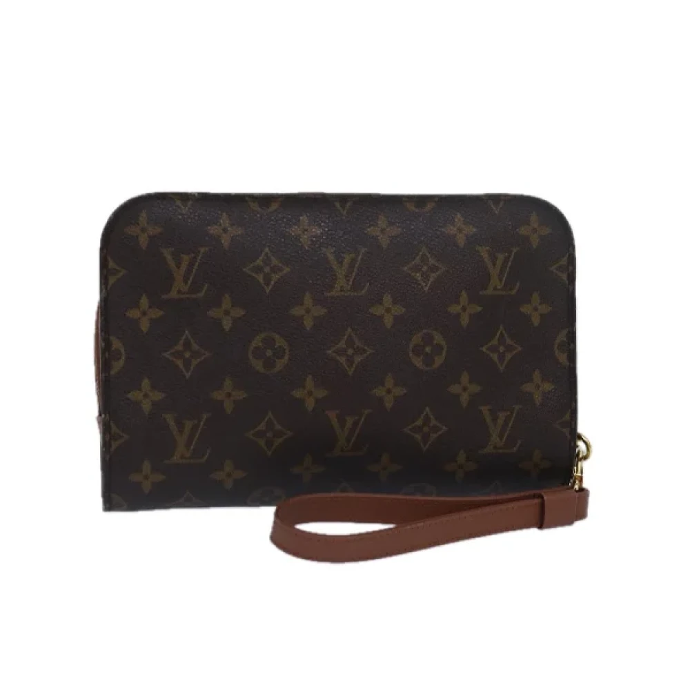 Louis Vuitton Vintage Pre-owned Canvas clutches Brown Dames