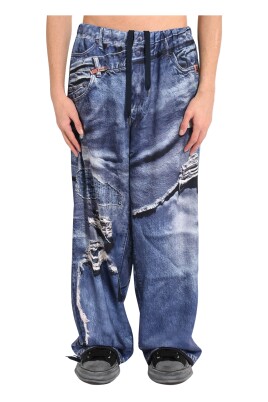Men's Black Baggy Hip-Hop Jeans, Classic Denim Pants, Relaxed Fit, Sizes W30-W46