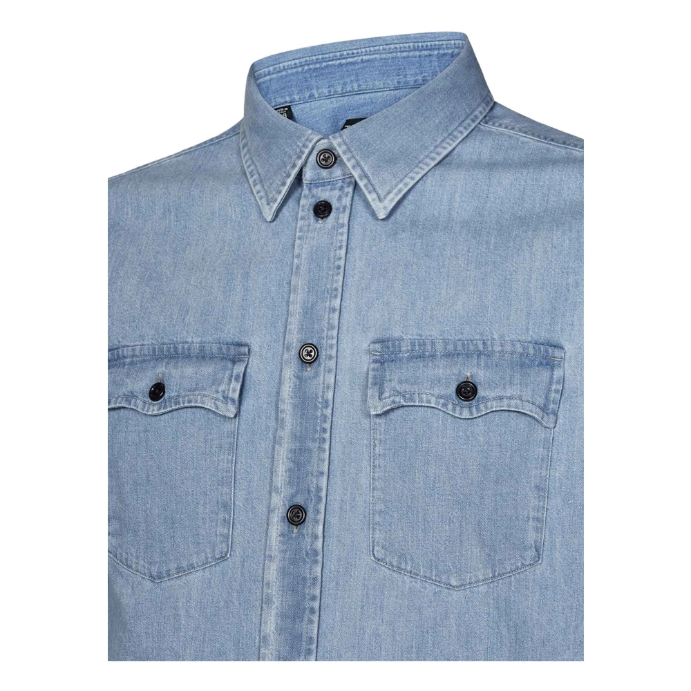 Tom Ford Blauw Katoenen Overhemd Op Blue Heren