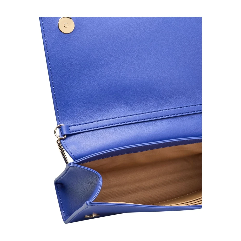 Love Moschino Crossbody Chain Tas met Logo Voorkant Blue Dames