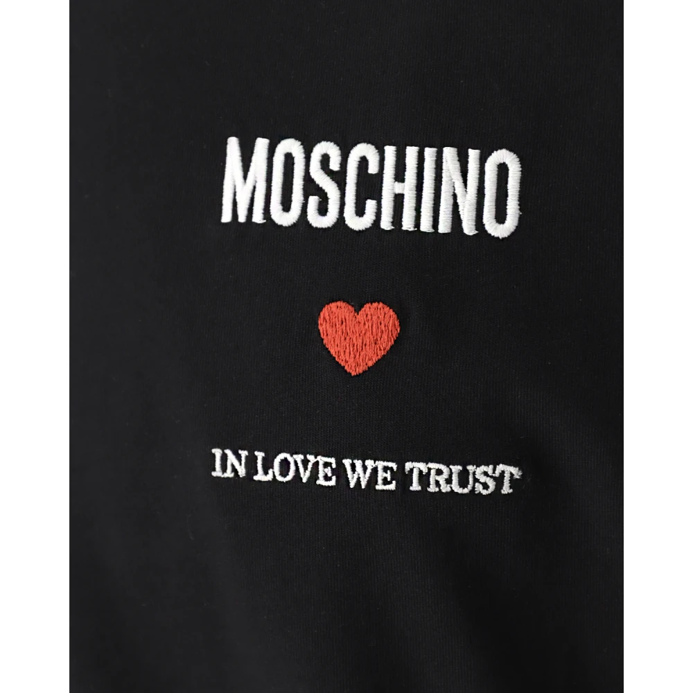 Moschino Liefde Vertrouwen Jersey T-shirt Black Heren