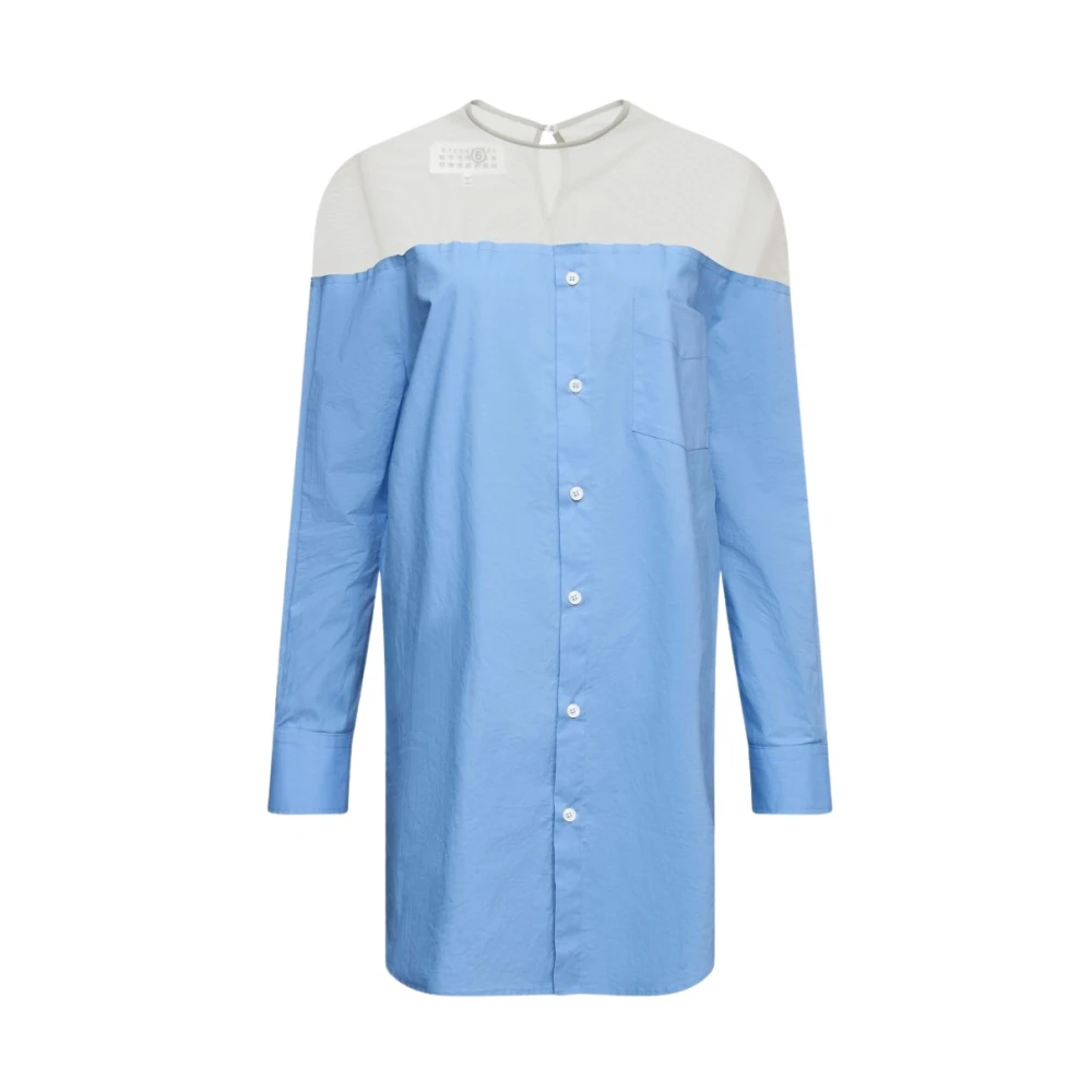 Mm6 Maison Margiela Women's Blue Top - Tunics - S - Blouses & Shirts