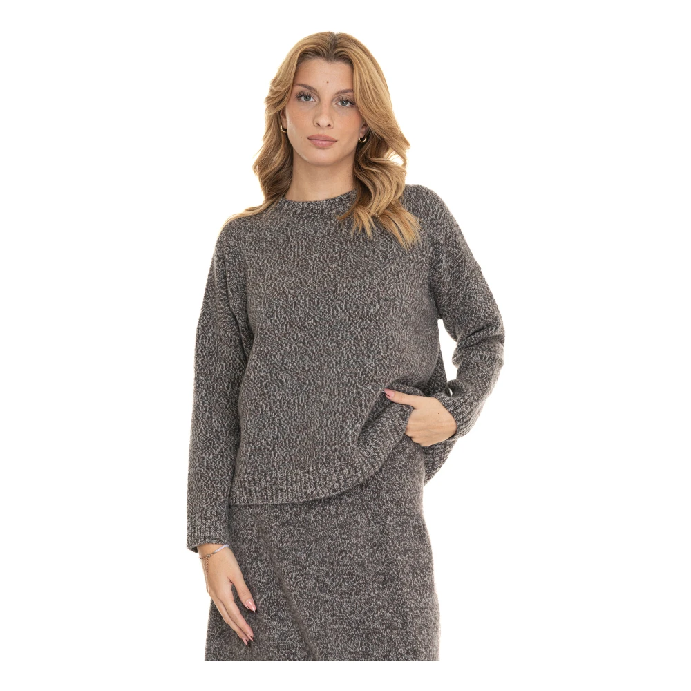 Max Mara Weekend Boxy Wollen Trui Gray Dames